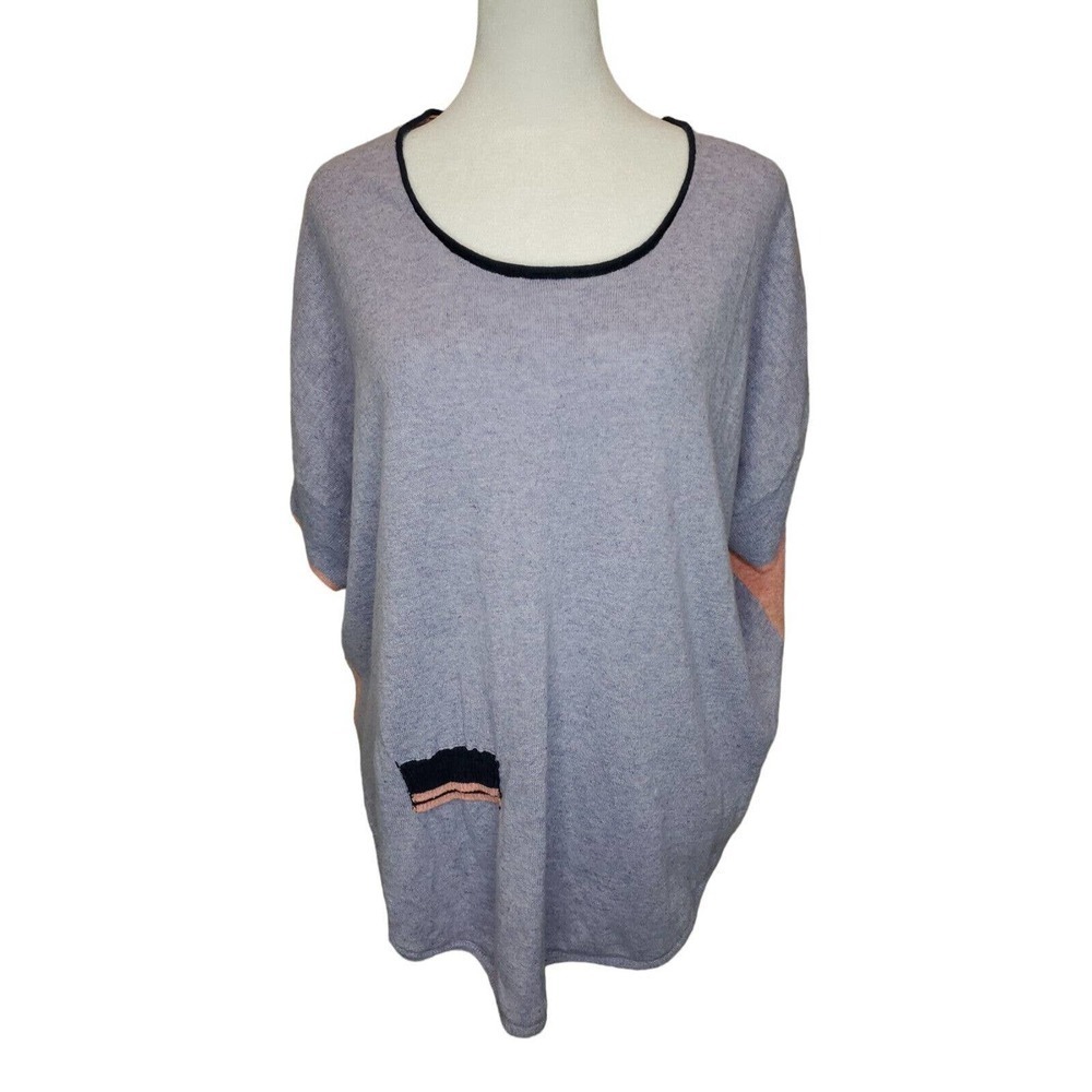 Zaket & Plover Womens Sz M Linen/Cotton Purple & Pink Top Sweater - Picture 7 of 9